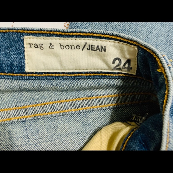 Rag &Bone Skinny Racer Jeans, light wash Sz. 24 - Picture 7 of 8